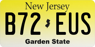 NJ license plate B72EUS