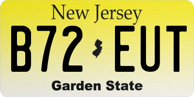 NJ license plate B72EUT