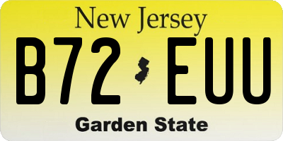 NJ license plate B72EUU