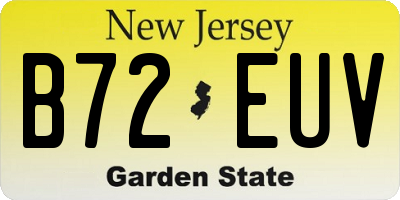 NJ license plate B72EUV
