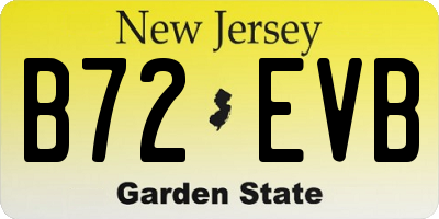 NJ license plate B72EVB