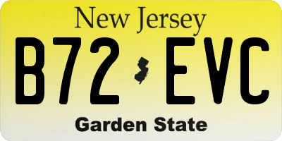 NJ license plate B72EVC