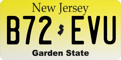 NJ license plate B72EVU