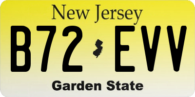 NJ license plate B72EVV