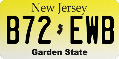 NJ license plate B72EWB