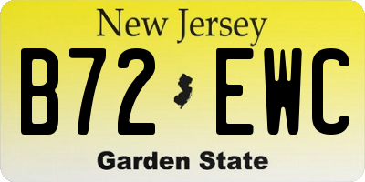 NJ license plate B72EWC