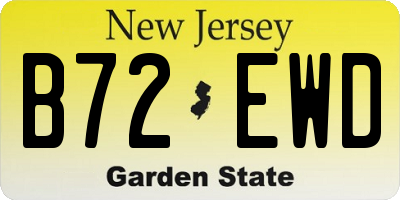 NJ license plate B72EWD