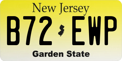 NJ license plate B72EWP