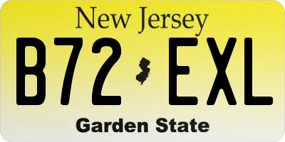 NJ license plate B72EXL