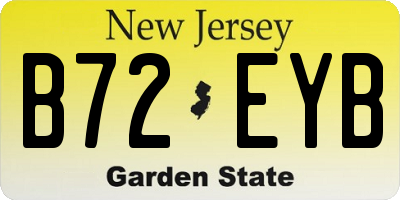 NJ license plate B72EYB