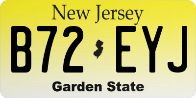 NJ license plate B72EYJ