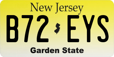 NJ license plate B72EYS