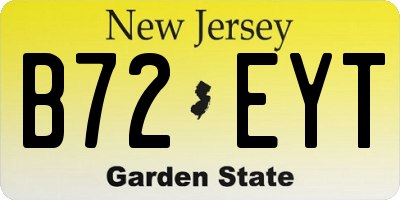 NJ license plate B72EYT