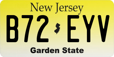 NJ license plate B72EYV