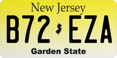 NJ license plate B72EZA