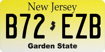NJ license plate B72EZB