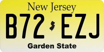 NJ license plate B72EZJ
