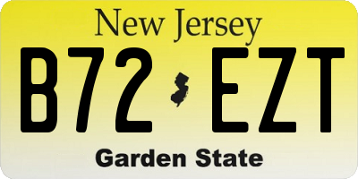 NJ license plate B72EZT