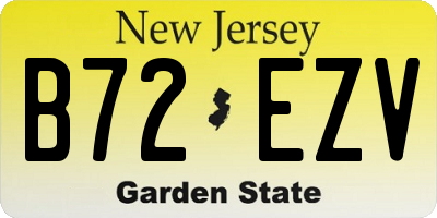 NJ license plate B72EZV