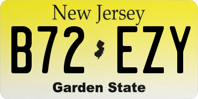NJ license plate B72EZY