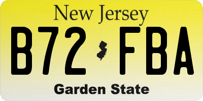 NJ license plate B72FBA