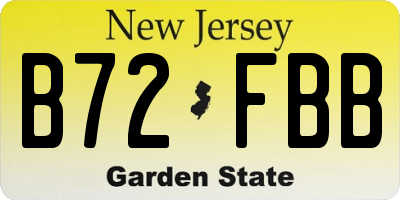 NJ license plate B72FBB