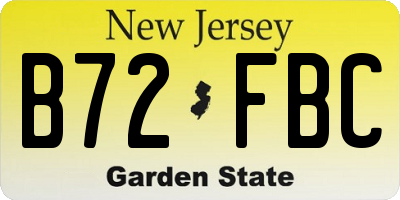 NJ license plate B72FBC