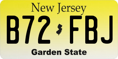 NJ license plate B72FBJ