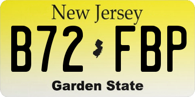 NJ license plate B72FBP