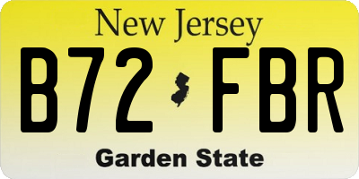 NJ license plate B72FBR