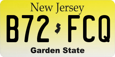 NJ license plate B72FCQ