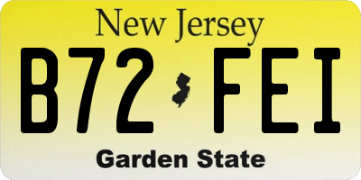 NJ license plate B72FEI