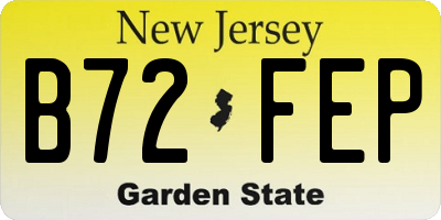 NJ license plate B72FEP