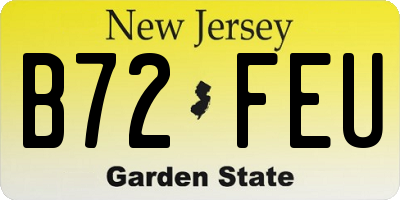 NJ license plate B72FEU