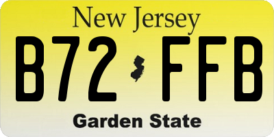 NJ license plate B72FFB