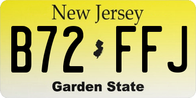 NJ license plate B72FFJ