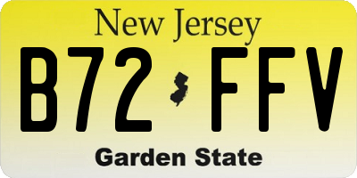 NJ license plate B72FFV