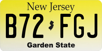 NJ license plate B72FGJ