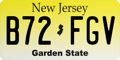 NJ license plate B72FGV