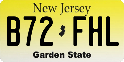 NJ license plate B72FHL