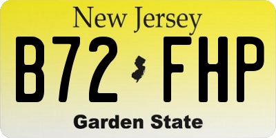 NJ license plate B72FHP