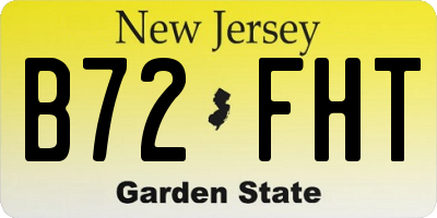 NJ license plate B72FHT