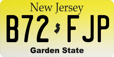 NJ license plate B72FJP