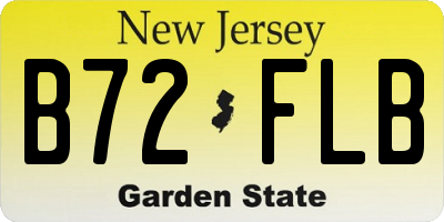 NJ license plate B72FLB