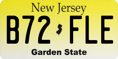 NJ license plate B72FLE