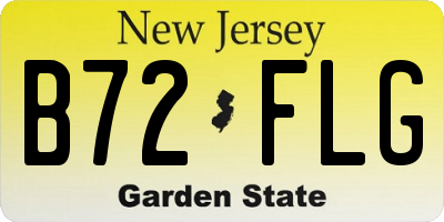 NJ license plate B72FLG