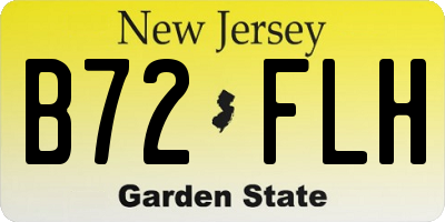 NJ license plate B72FLH