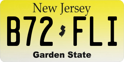 NJ license plate B72FLI