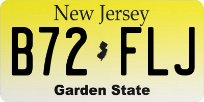 NJ license plate B72FLJ