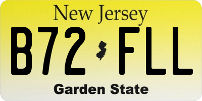 NJ license plate B72FLL